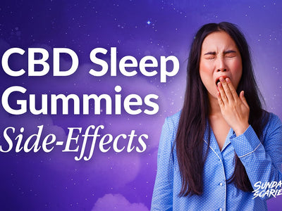 A woman yawns showing the side effects of CBD sleep gummies