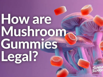 How mushroom gummies are legal is represented by shrooms and gumdrops