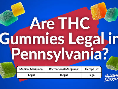 A graph showing the legality of THC gummies in Pennsylvania for both marijuana and hemp types