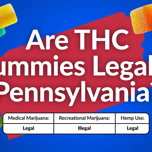 A graph showing the legality of THC gummies in Pennsylvania for both marijuana and hemp types