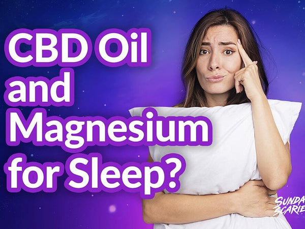 A woman questions whether she can take CBD and magnesium for sleep while grasping her pillow