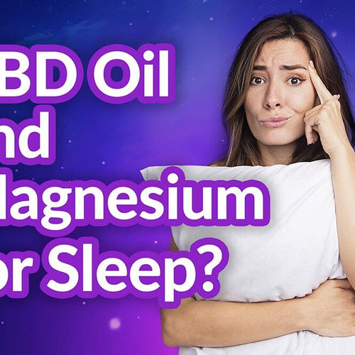 A woman questions whether she can take CBD and magnesium for sleep while grasping her pillow