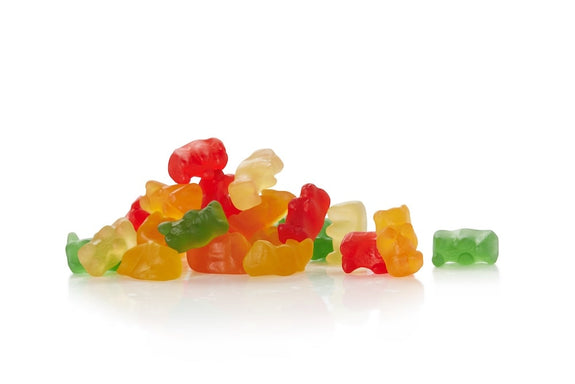 A pile of CBD gummies before introducing how much they cost