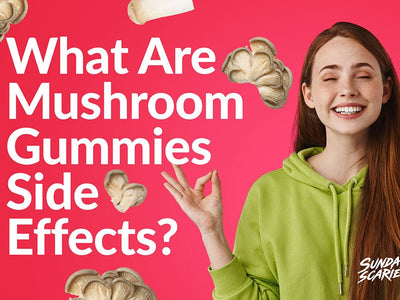 A woman vibes out showing the mushroom gummies side effects