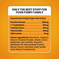 The full ingredient list for Sunday Scaries CBD Dog Treats