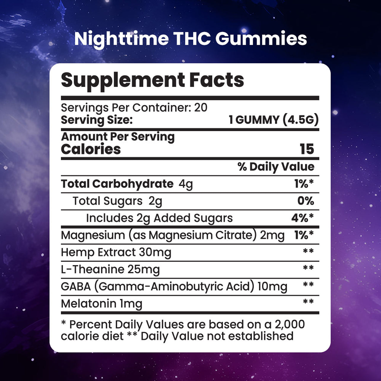 Day and Night Bundle Nighttime Supplement Facts