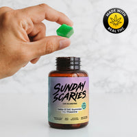 Sunday Scaries delta-9 gummies made with real THC