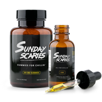 Our Sidepiece Bundle, a best-of-both-worlds Sunday Scaries CBD variety pack with Sunday Scaries CBD Gummies & CBD Oil
